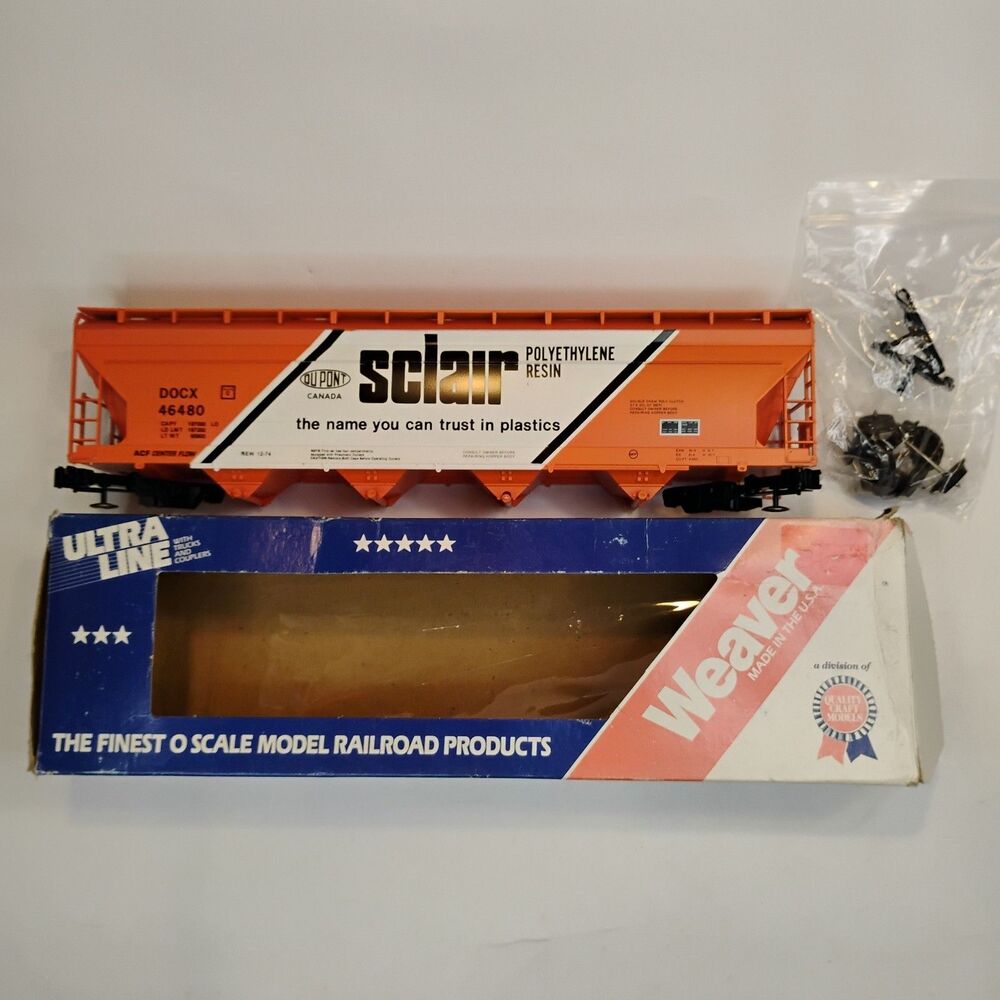 VTG Weaver O Scale Ultra Line DuPont SCLAIR Centerflow Hopper 3 Rail Freight Car